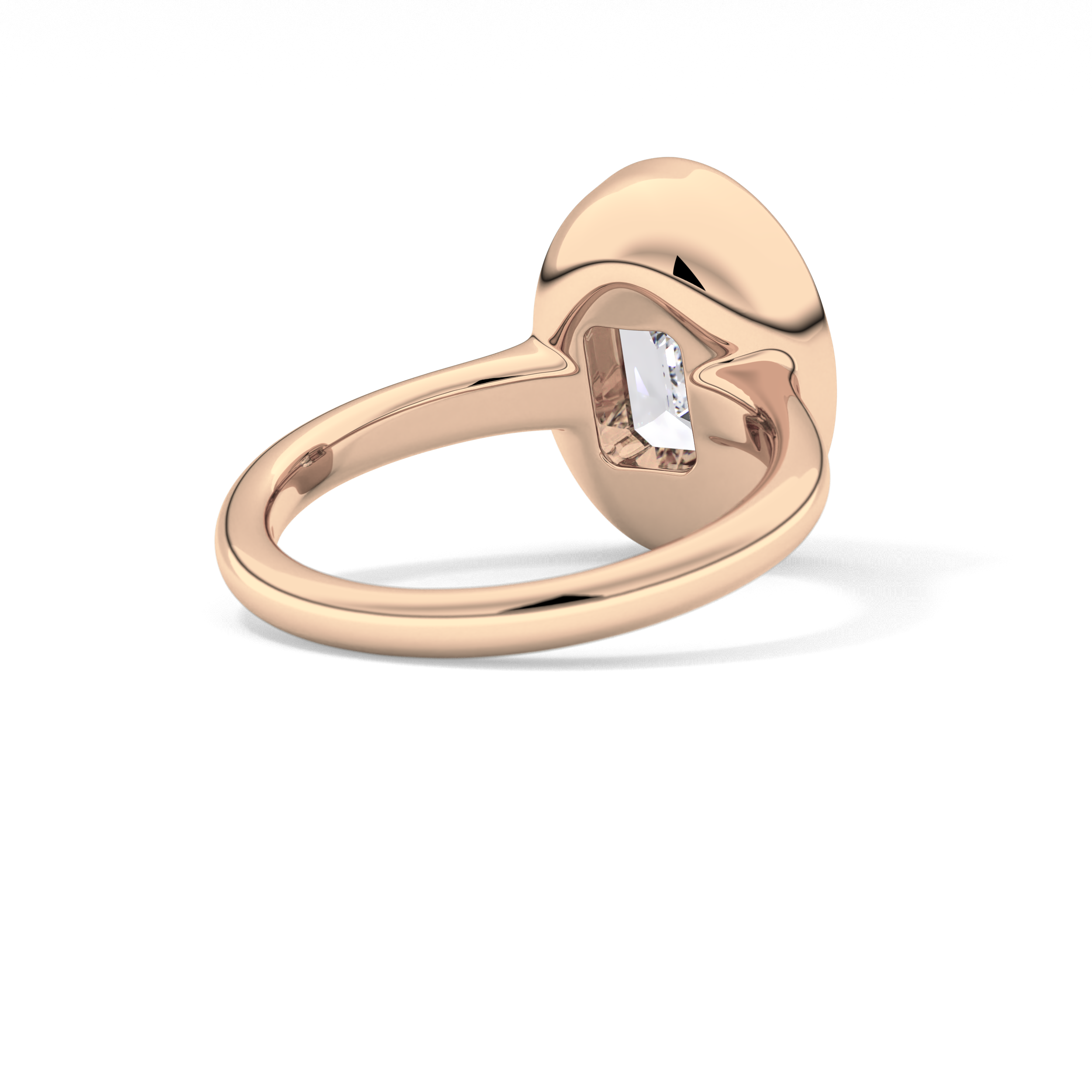 Emerald Solitaire Lab Grown Diamond Engagement Ring