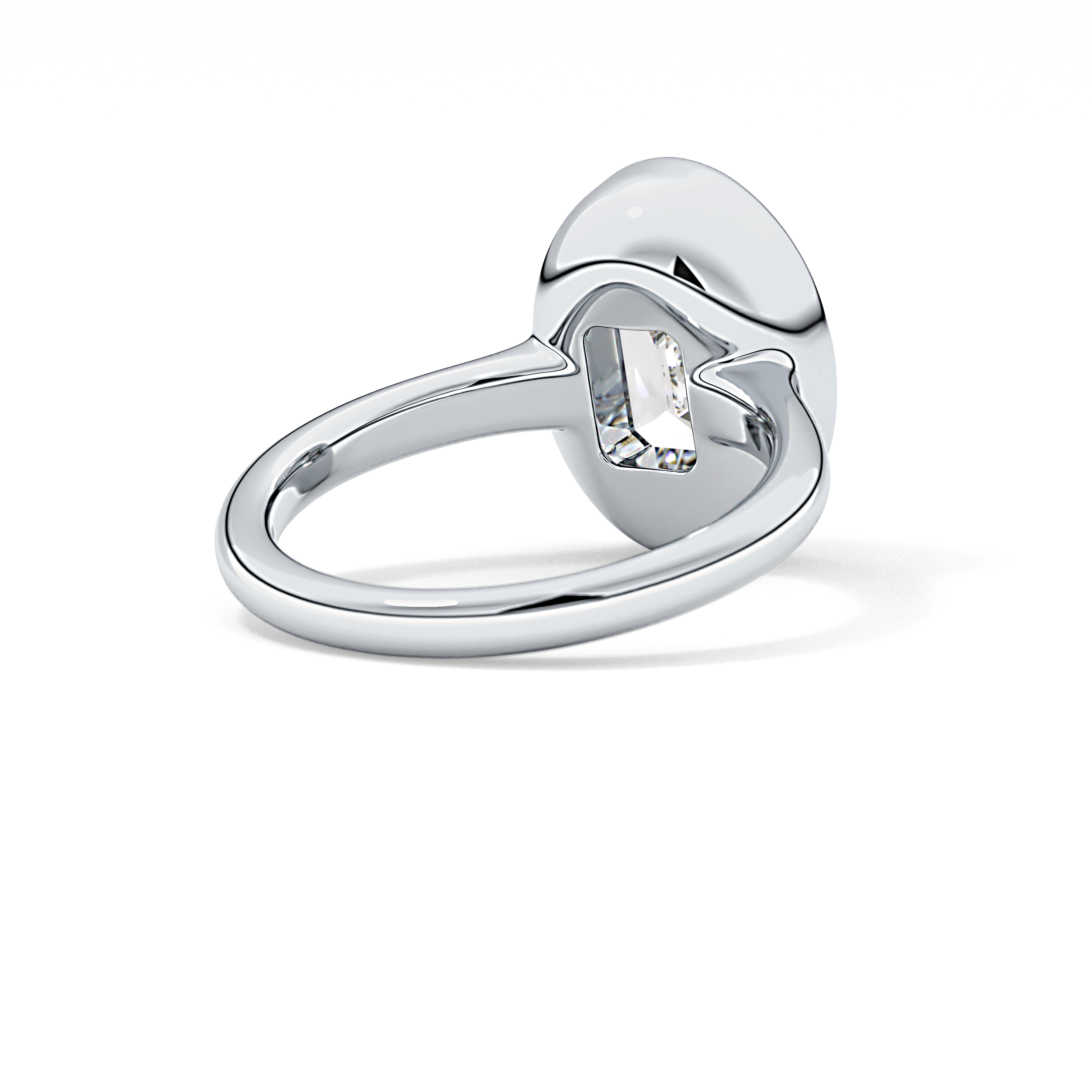 Emerald Solitaire Lab Grown Diamond Engagement Ring