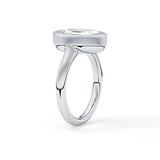 Emerald Solitaire Lab Grown Diamond Engagement Ring