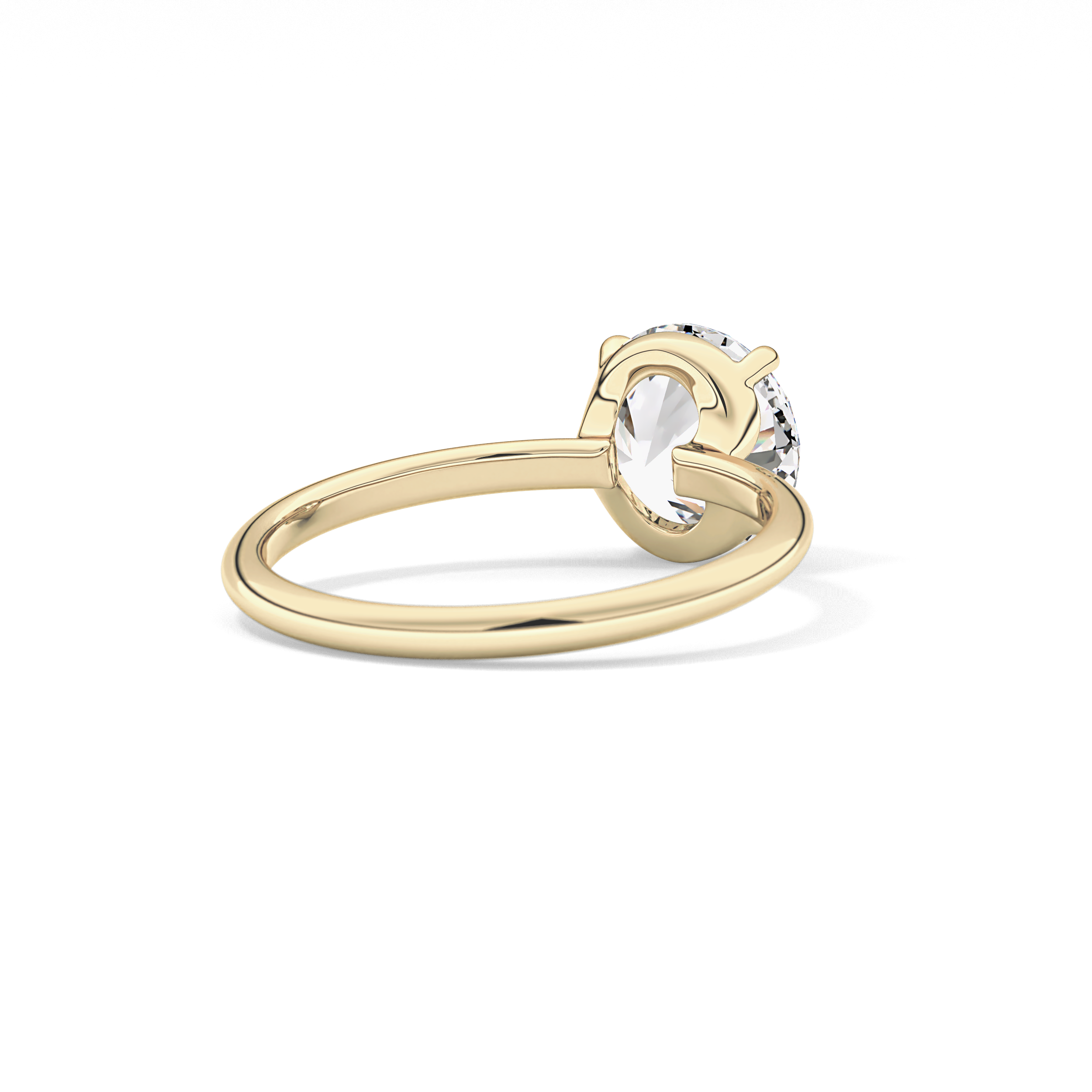 Round Solitaire Lab Grown Diamond Engagement Ring