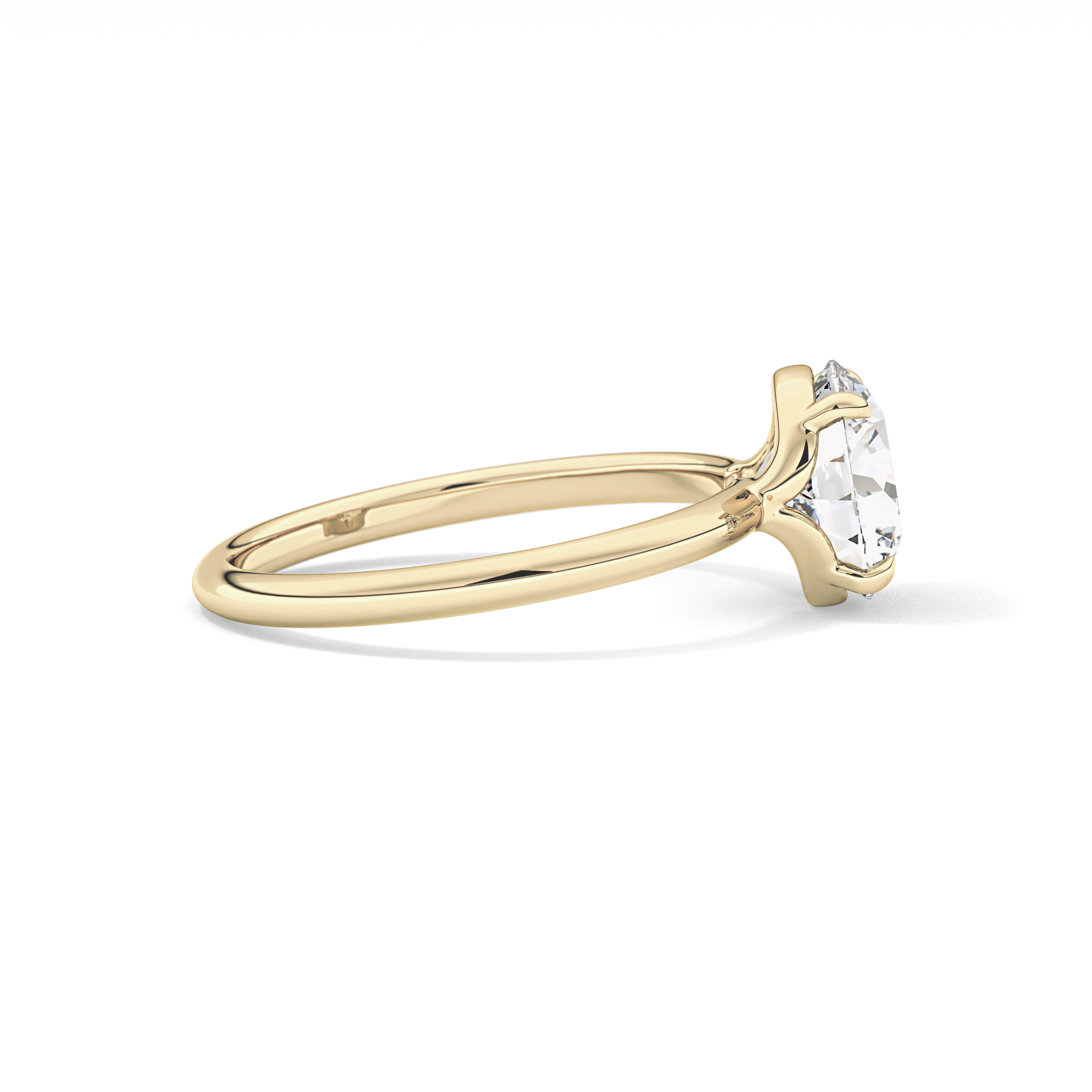 Round Solitaire Lab Grown Diamond Engagement Ring