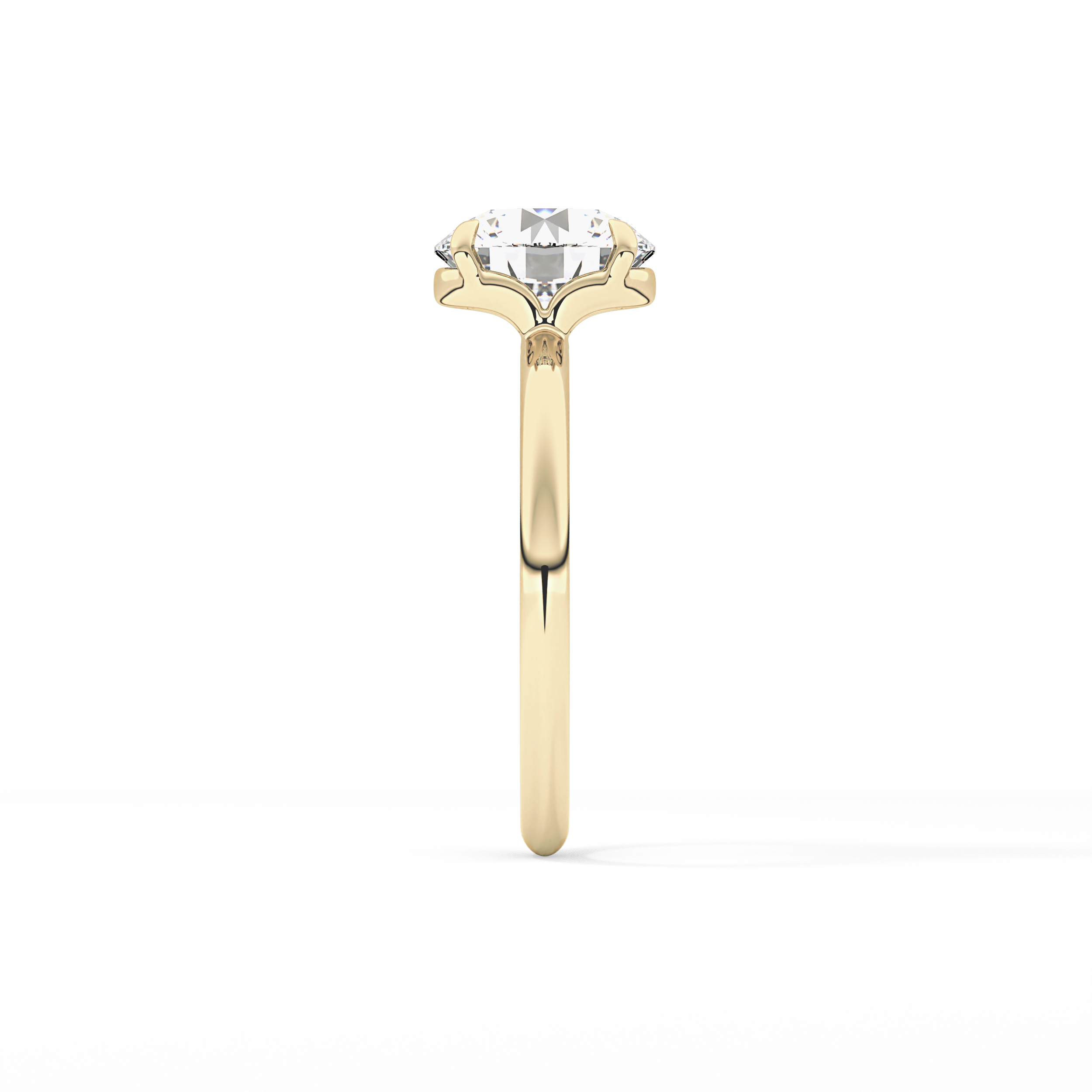 Round Solitaire Lab Grown Diamond Engagement Ring