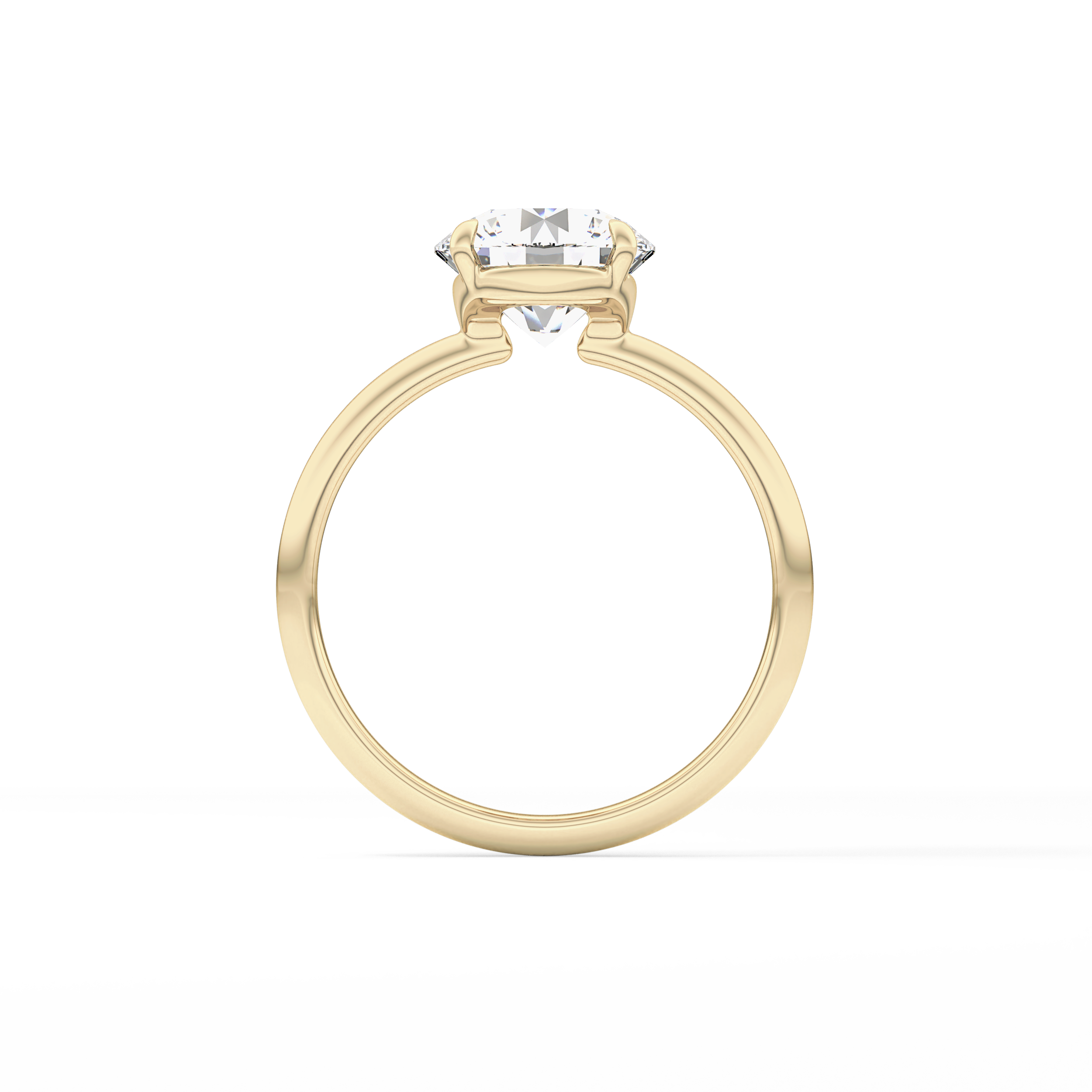 Round Solitaire Lab Grown Diamond Engagement Ring