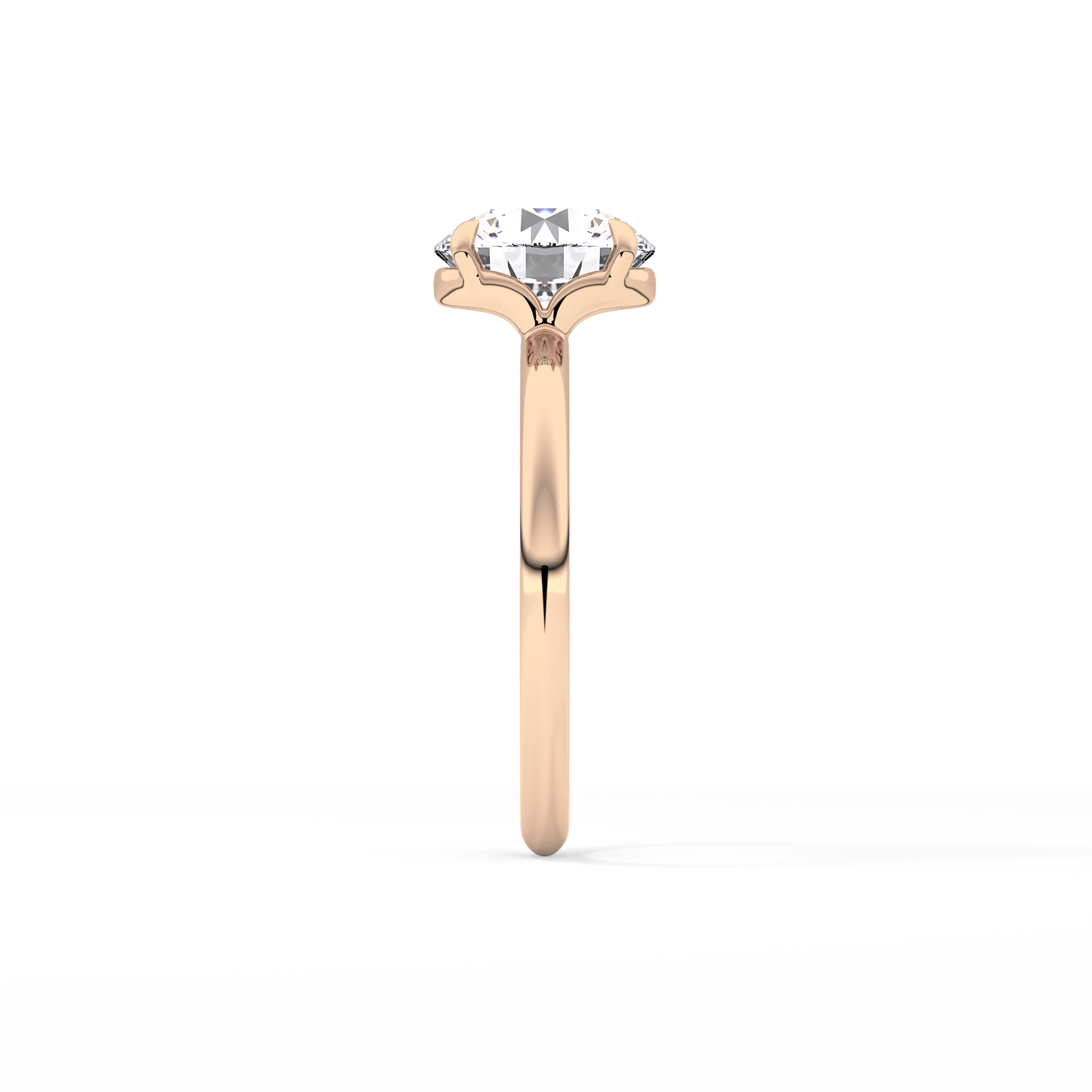 Round Solitaire Lab Grown Diamond Engagement Ring