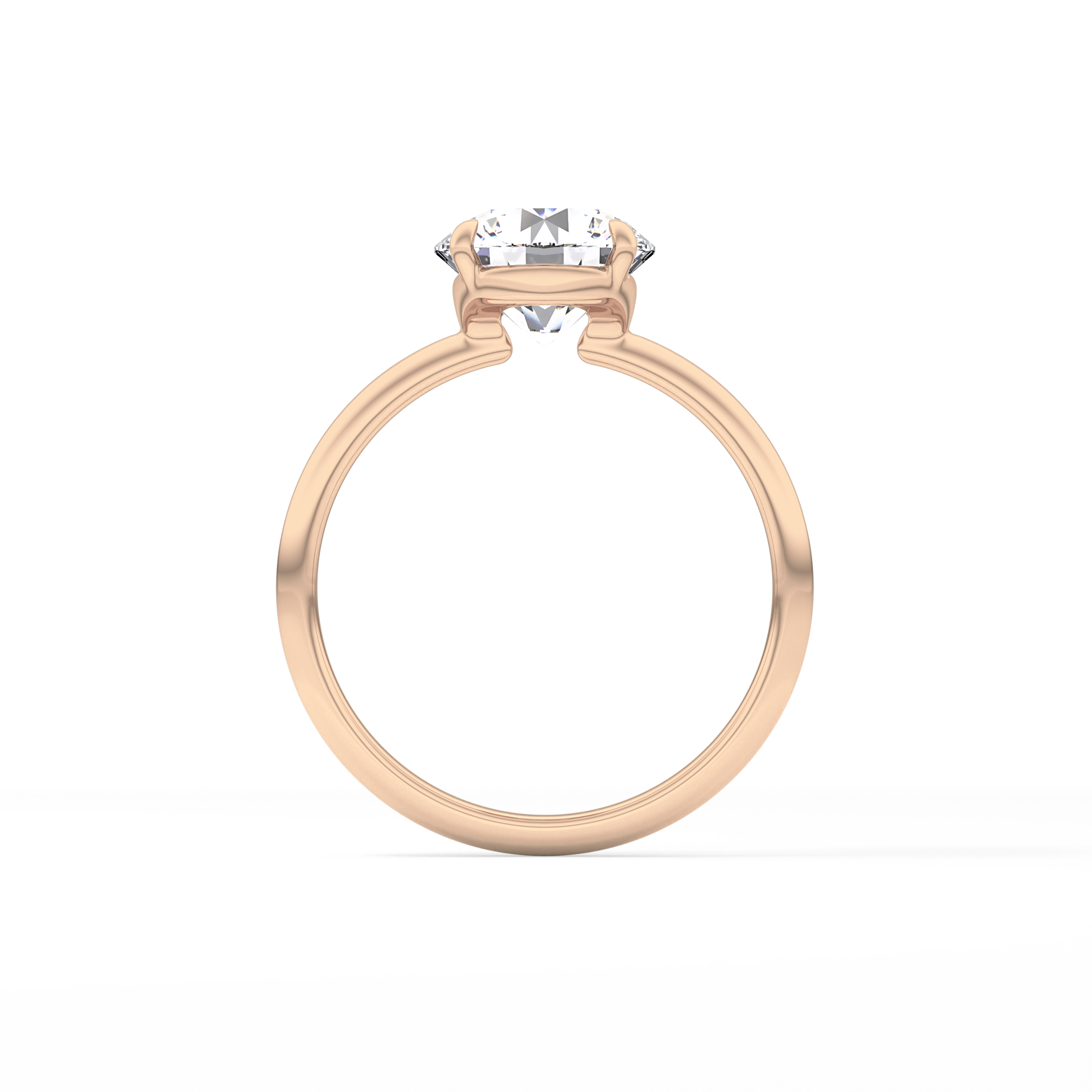 Round Solitaire Lab Grown Diamond Engagement Ring