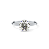 Round Solitaire Lab Grown Diamond Engagement Ring