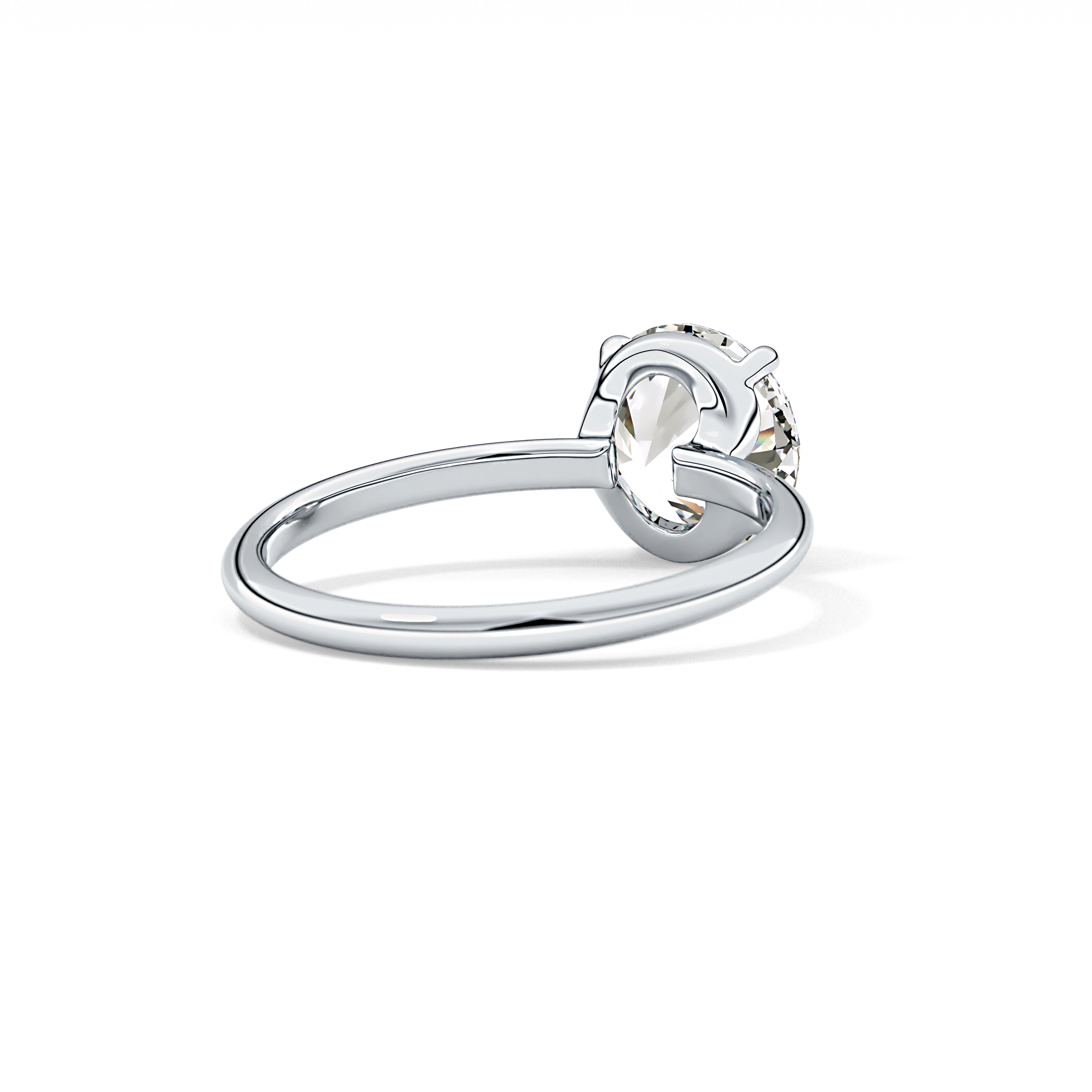 Round Solitaire Lab Grown Diamond Engagement Ring