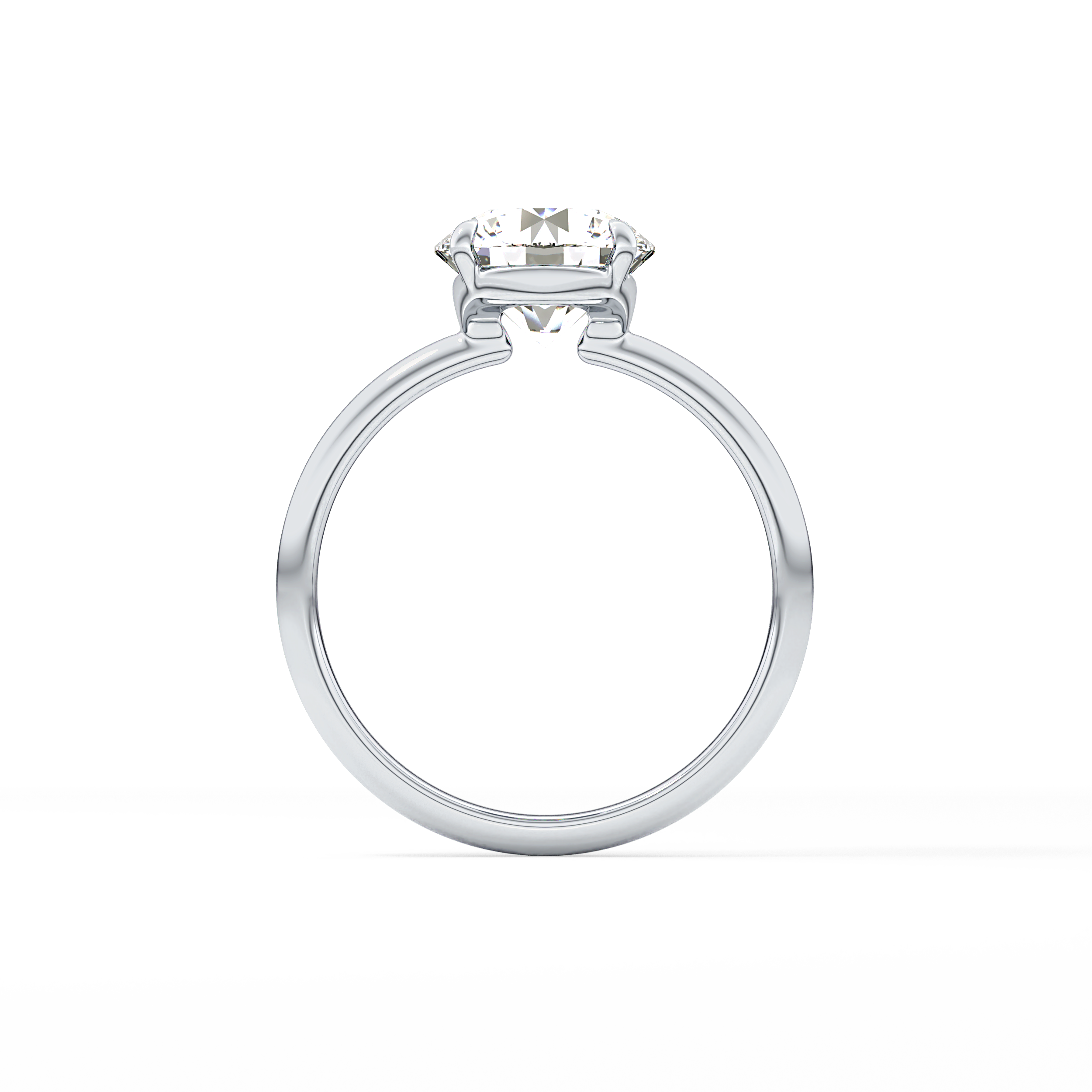 Round Solitaire Lab Grown Diamond Engagement Ring