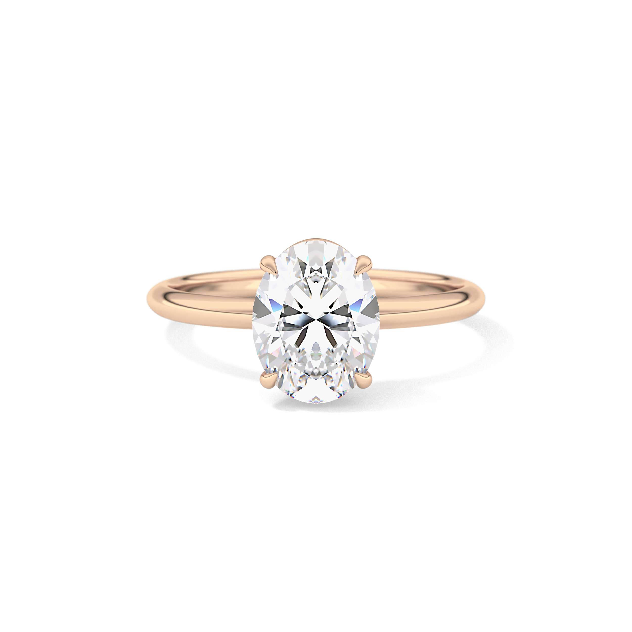 Oval Solitaire Lab Grown Diamond Engagement Ring