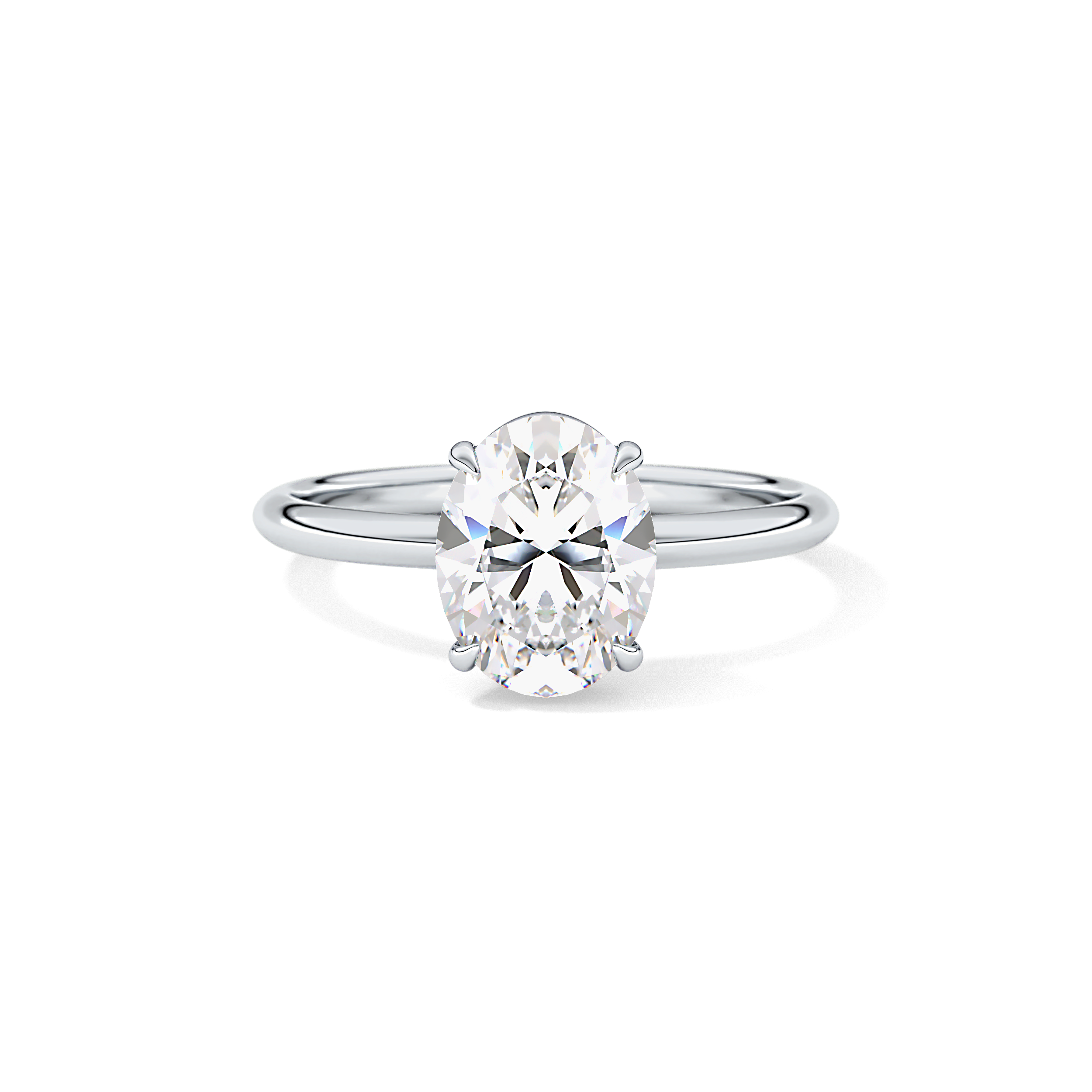 Oval Solitaire Lab Grown Diamond Engagement Ring