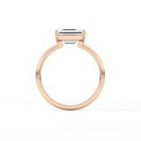 East West Emerald Solitaire Lab Grown Diamond Engagement Ring