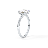 East West Emerald Solitaire Lab Grown Diamond Engagement Ring