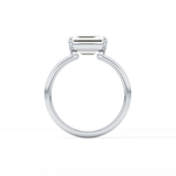East West Emerald Solitaire Lab Grown Diamond Engagement Ring