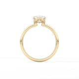 Oval Solitaire Bezel Lab Grown Diamond Engagement Ring