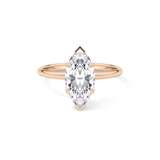 Oval Solitaire Bezel Lab Grown Diamond Engagement Ring