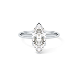 Oval Solitaire Bezel Lab Grown Diamond Engagement Ring