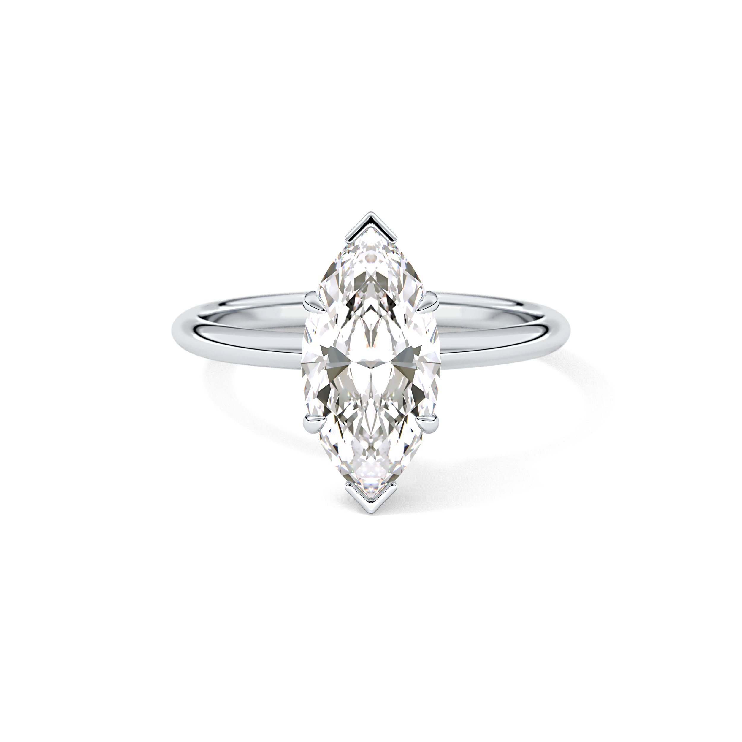 Marquise Solitaire Lab Grown Diamond Engagement Ring