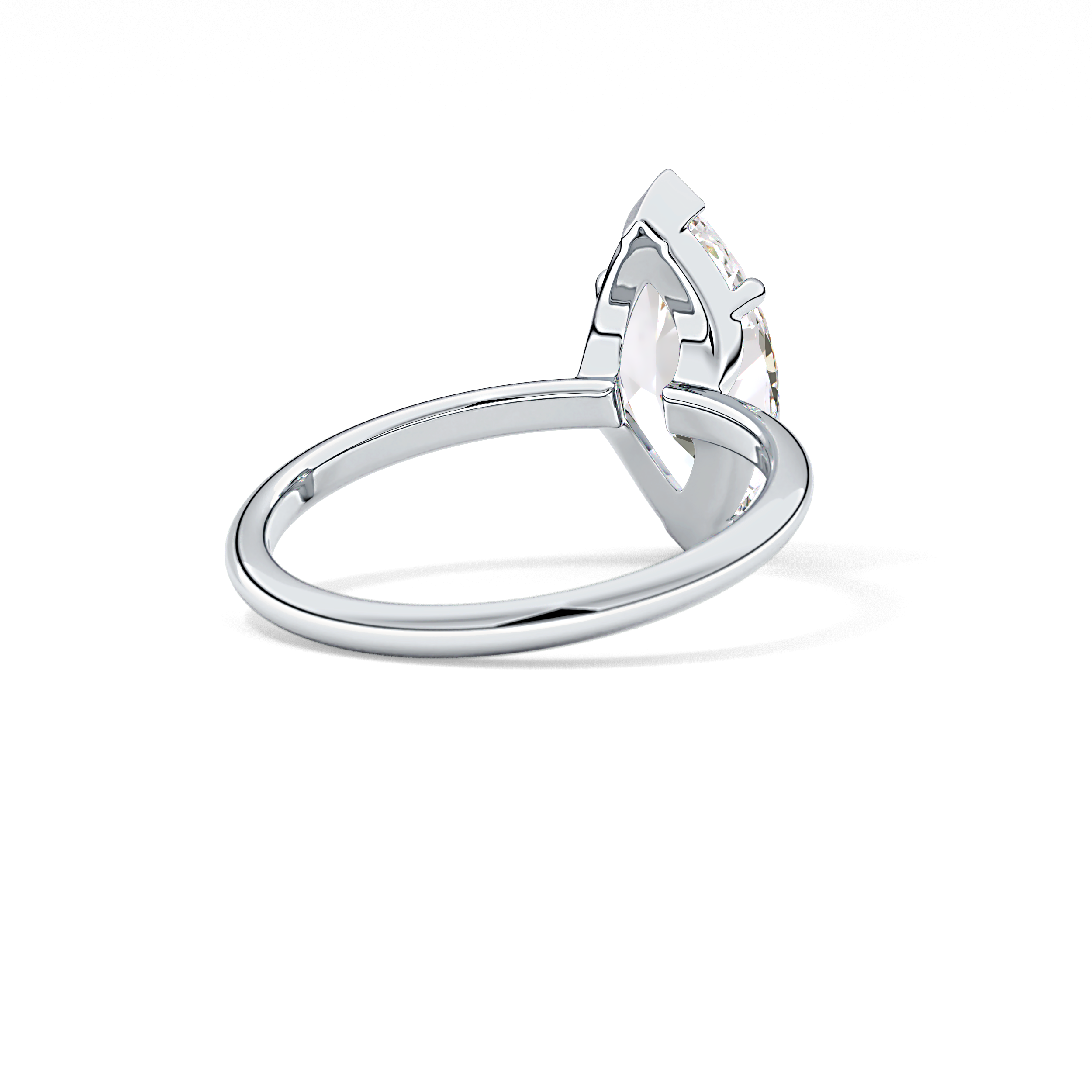 Oval Solitaire Bezel Lab Grown Diamond Engagement Ring