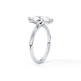 Oval Solitaire Bezel Lab Grown Diamond Engagement Ring