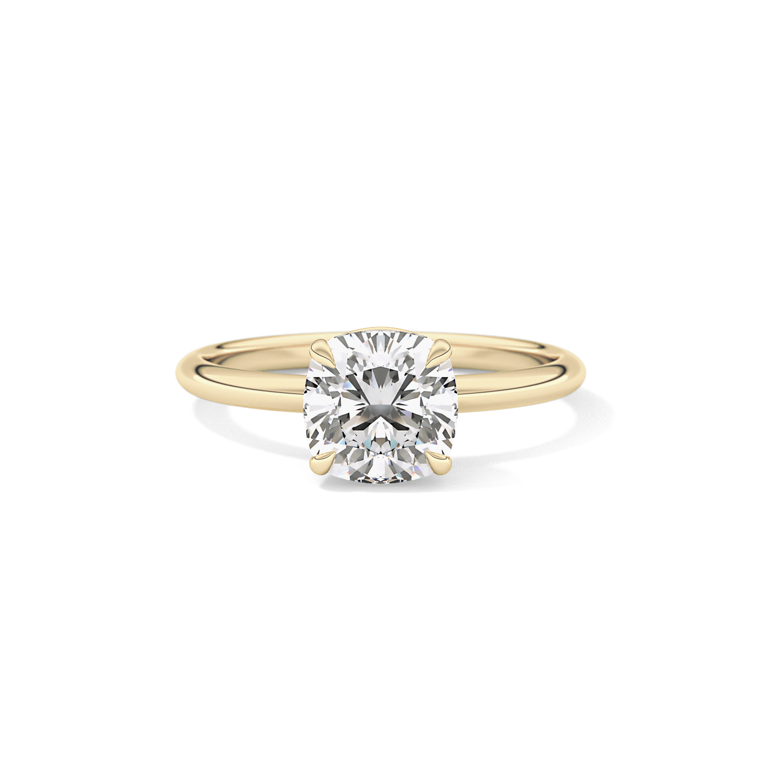 Cushion Solitaire Lab Grown Diamond Engagement Ring
