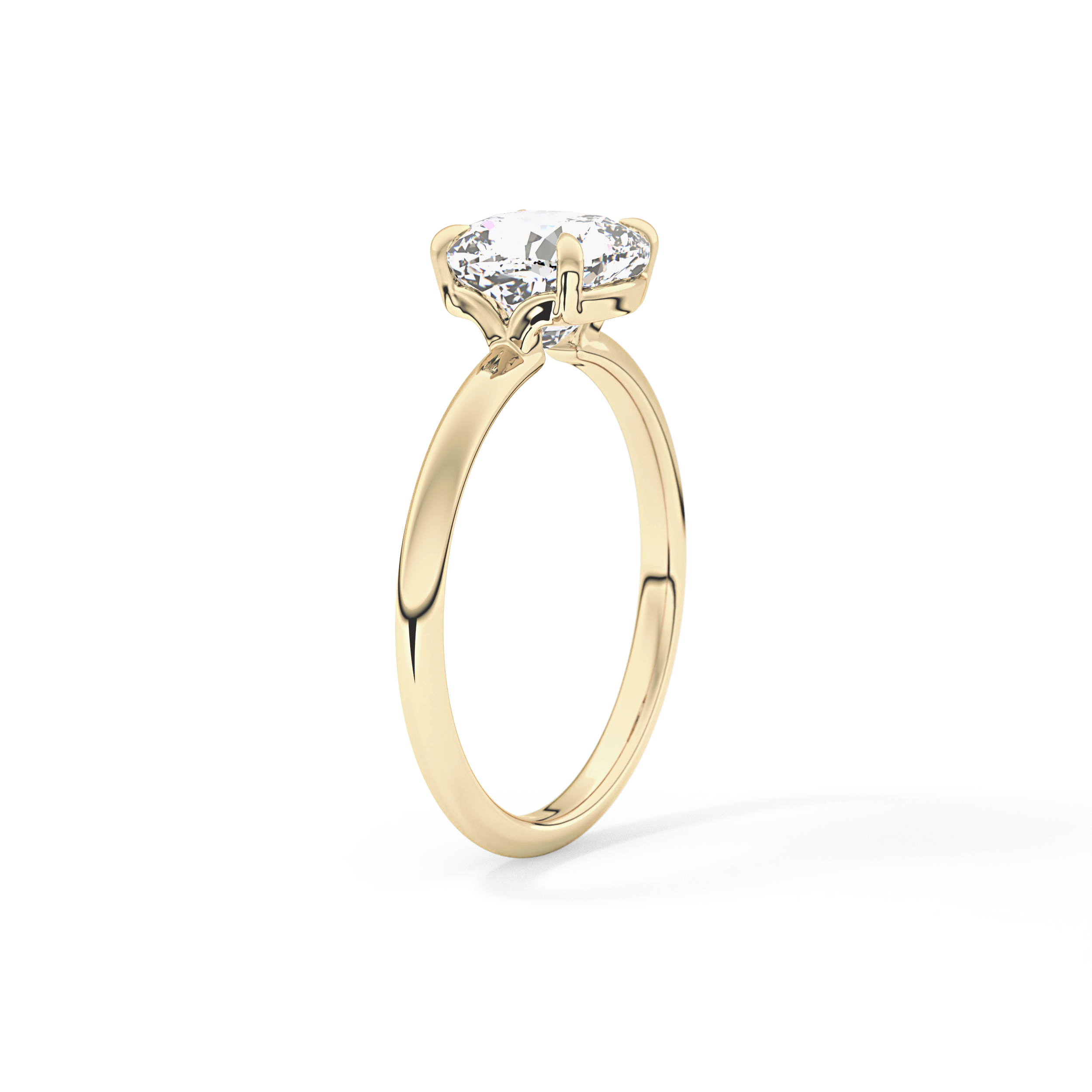 Cushion Solitaire Lab Grown Diamond Engagement Ring
