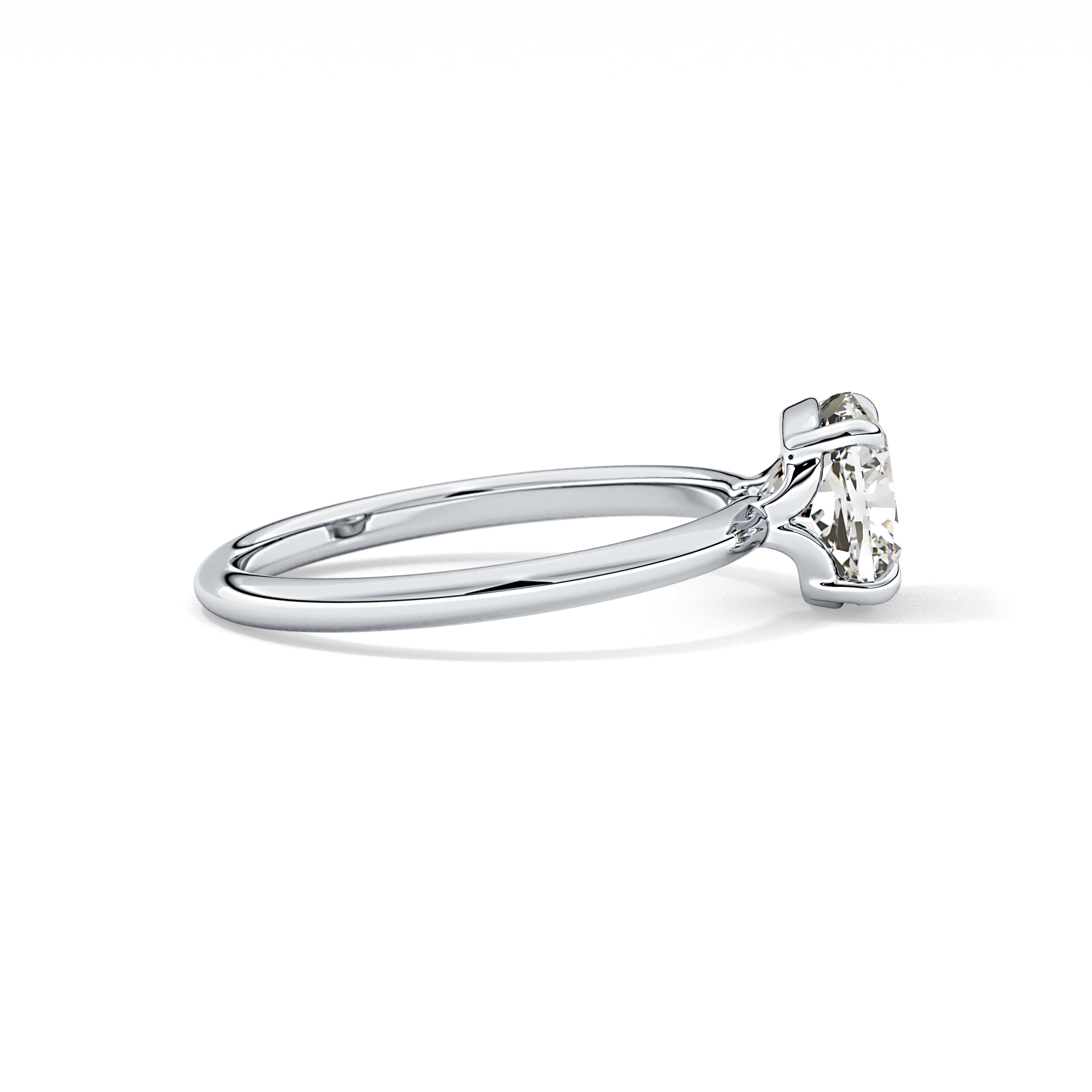 Cushion Solitaire Lab Grown Diamond Engagement Ring