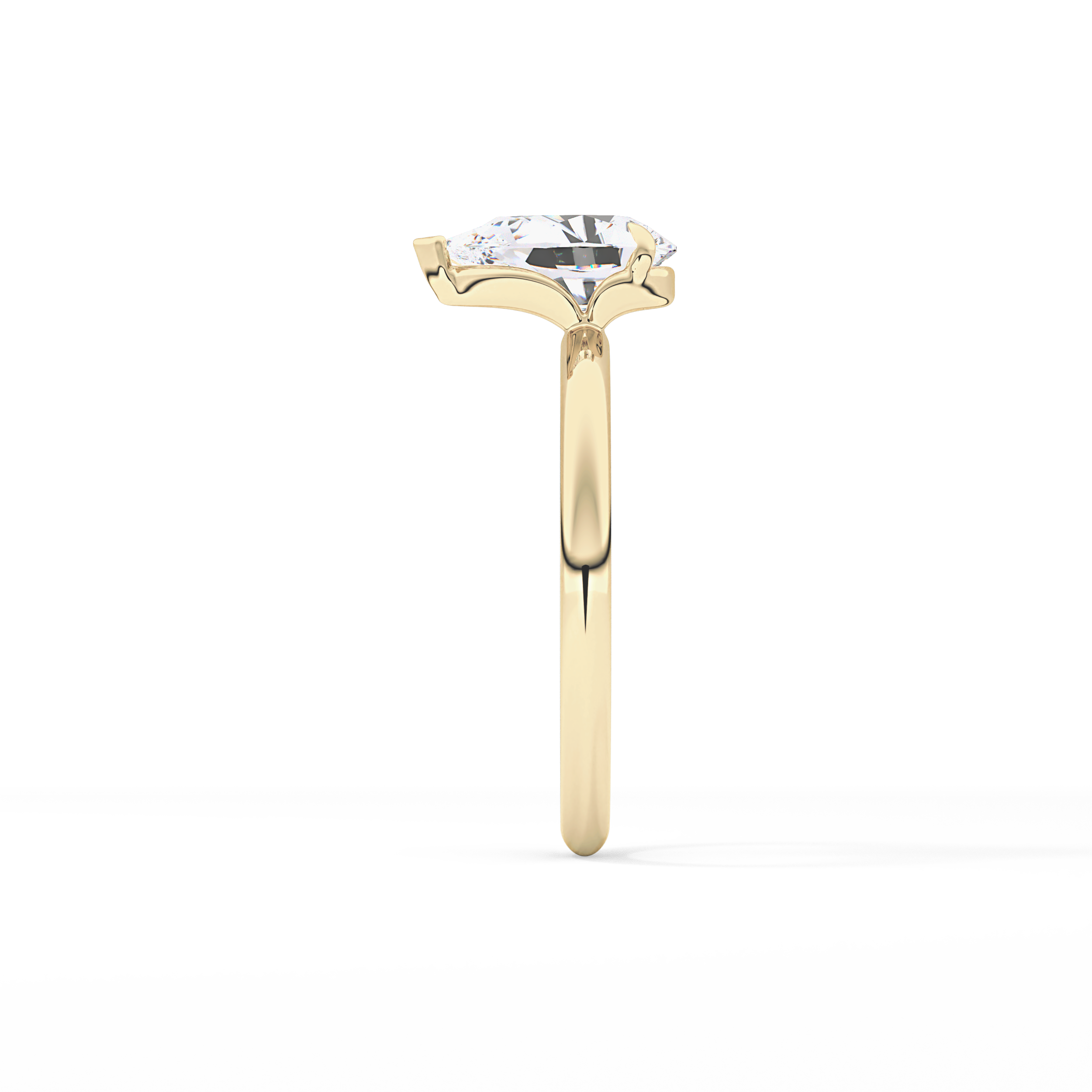 Pear Solitaire Lab Grown Diamond Engagement Ring