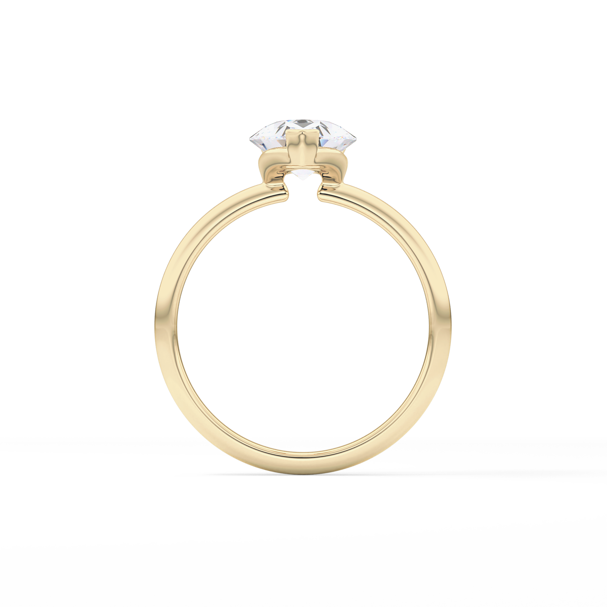 Pear Solitaire Lab Grown Diamond Engagement Ring