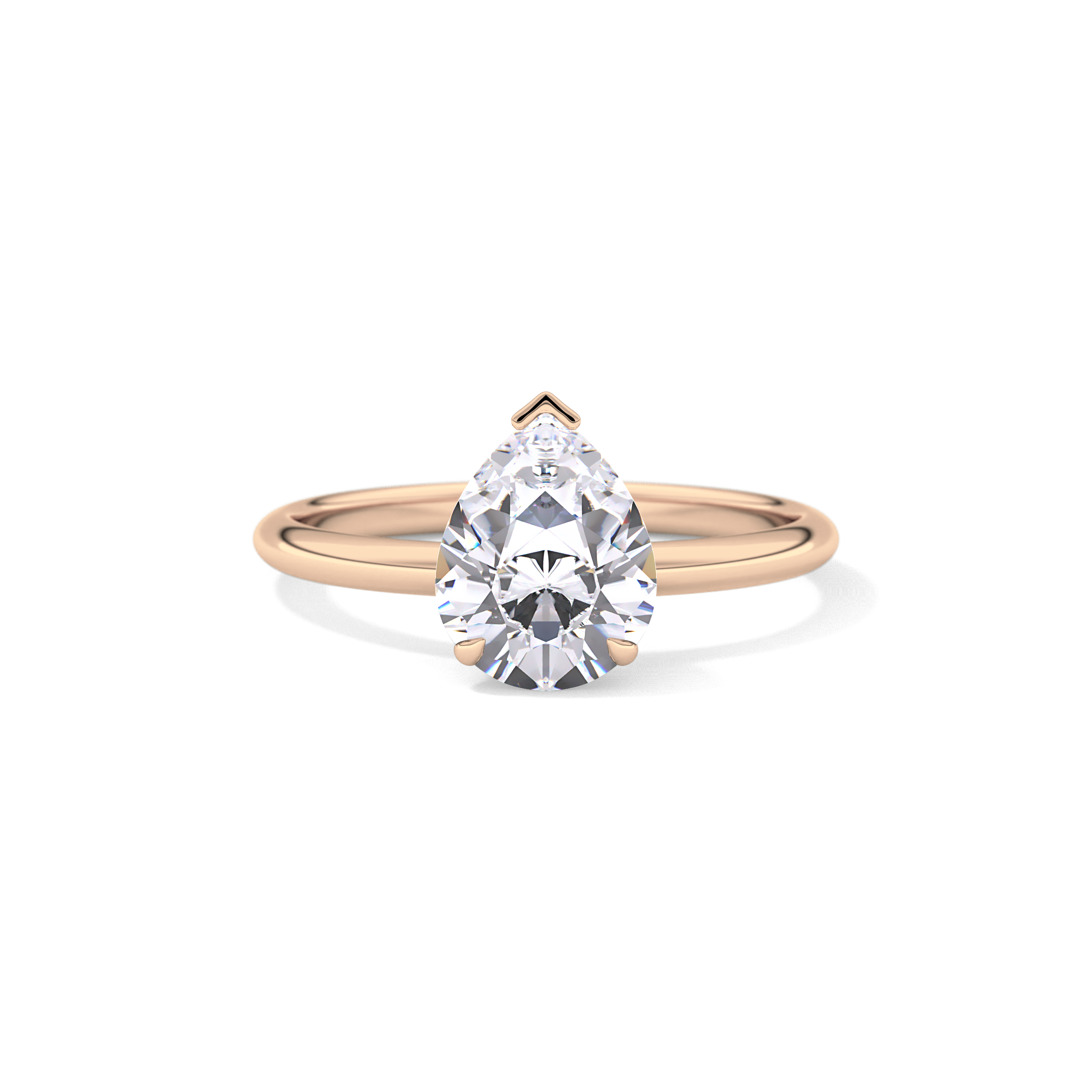 Pear Solitaire Lab Grown Diamond Engagement Ring