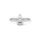 Pear Solitaire Lab Grown Diamond Engagement Ring