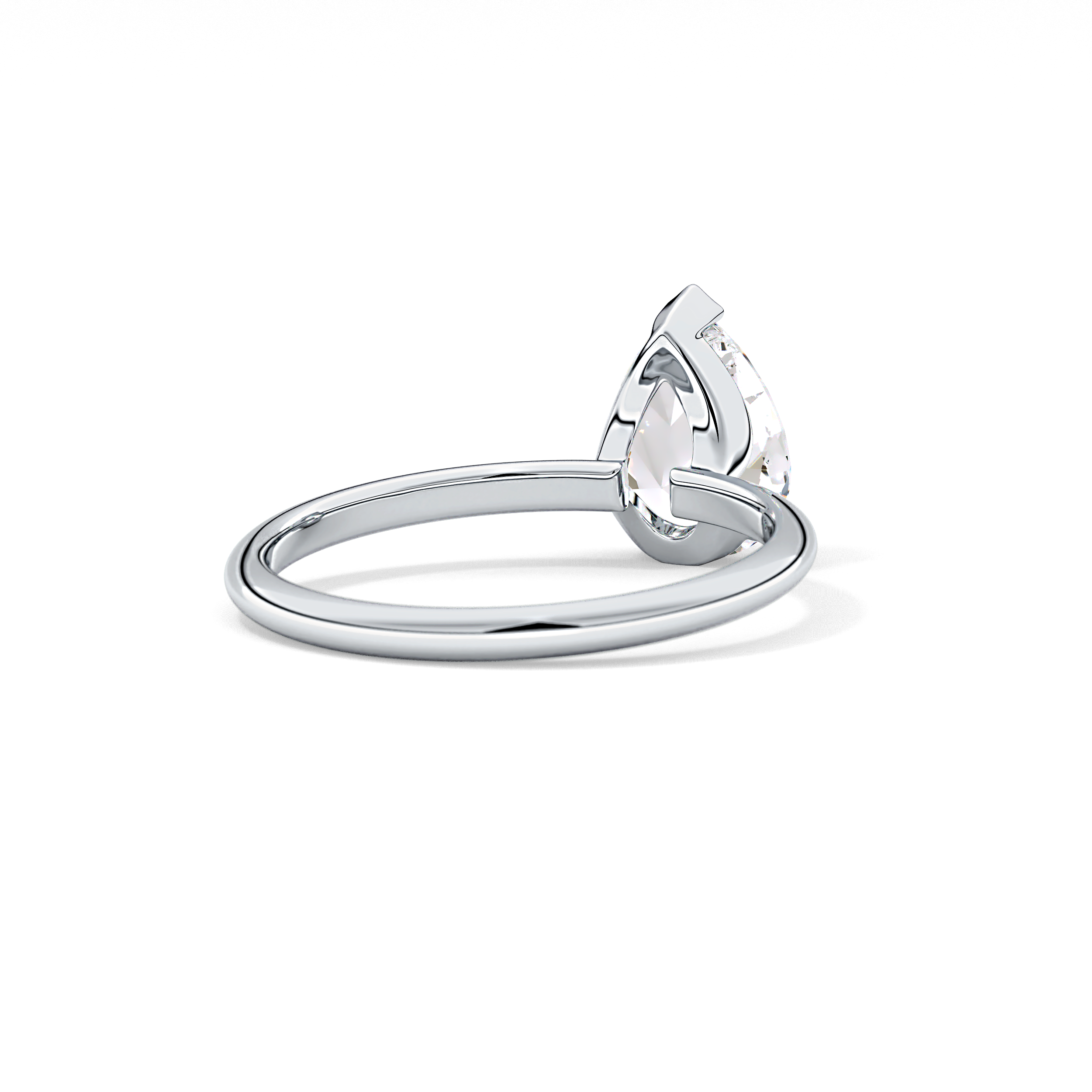 Pear Solitaire Lab Grown Diamond Engagement Ring