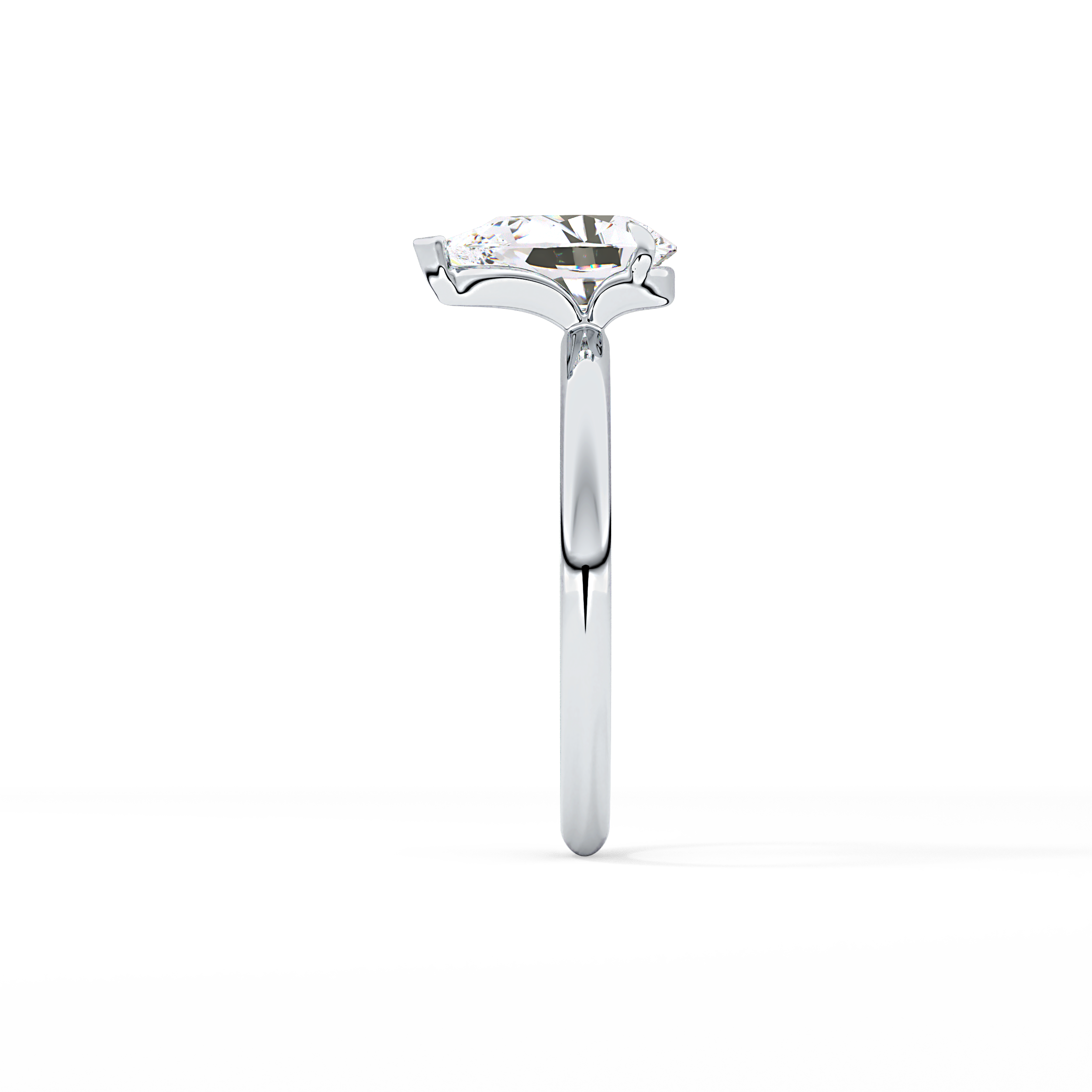 Pear Solitaire Lab Grown Diamond Engagement Ring