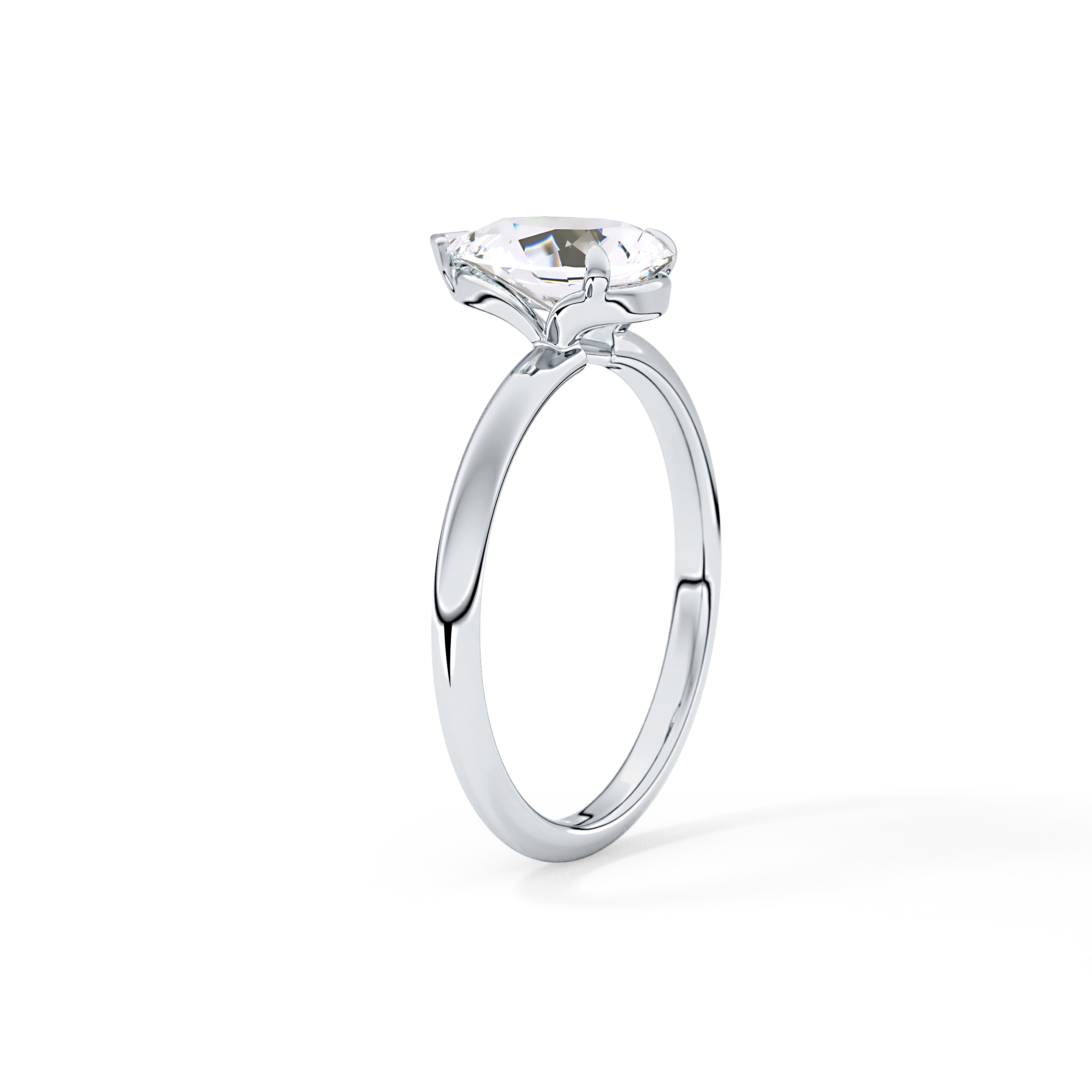 Pear Solitaire Lab Grown Diamond Engagement Ring