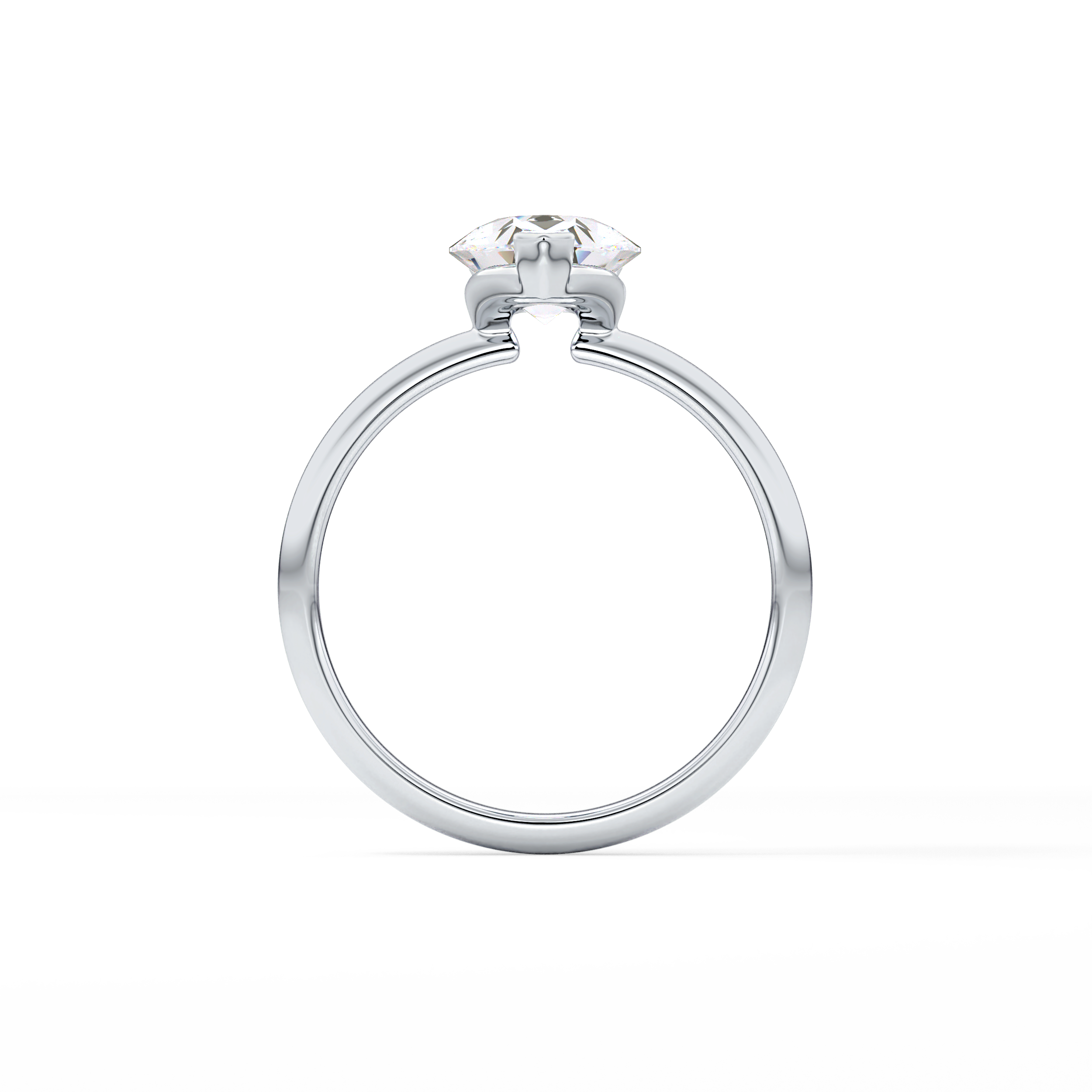 Pear Solitaire Lab Grown Diamond Engagement Ring