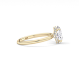 Oval Hidden Halo Lab Grown Diamond Engagement Ring