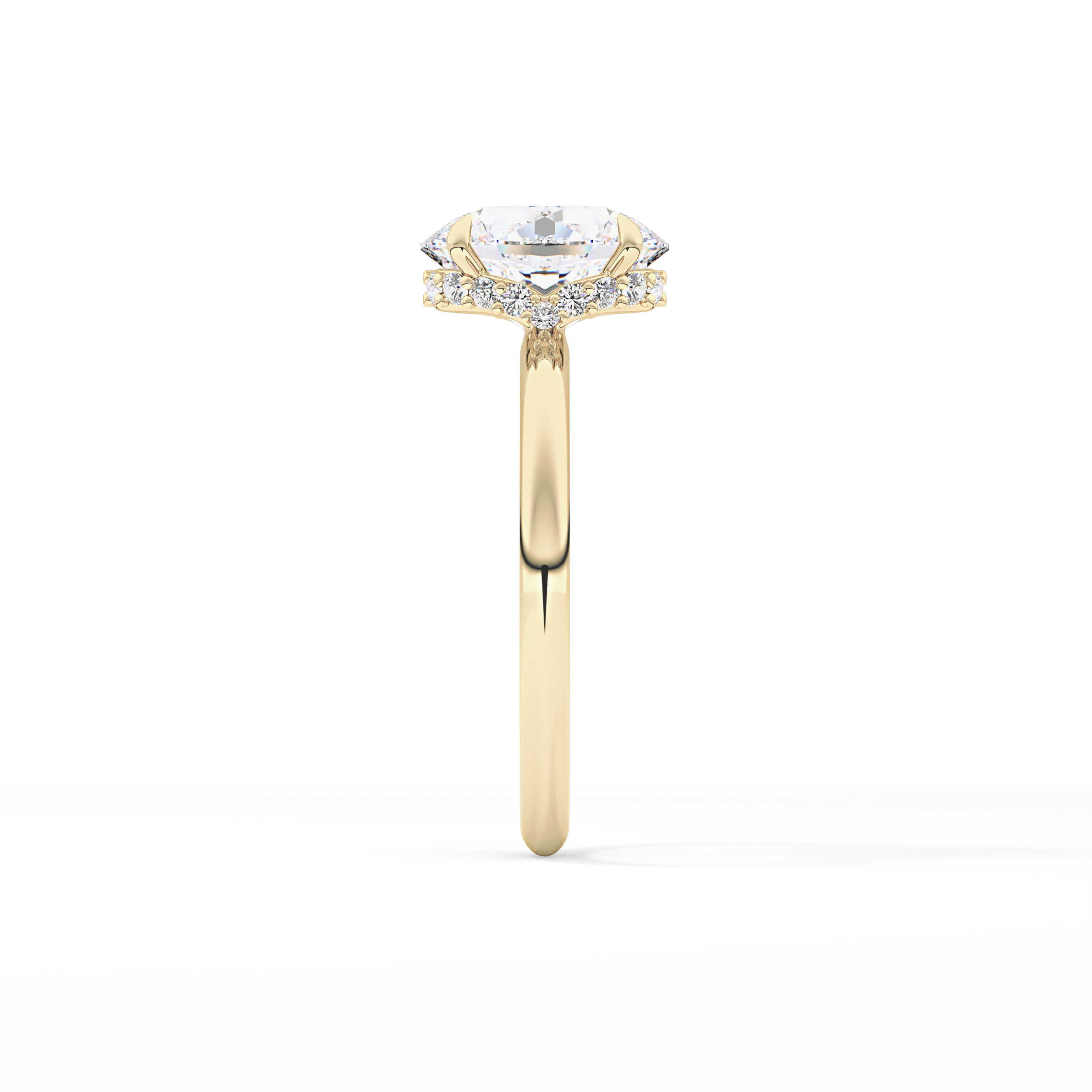 Oval Hidden Halo Lab Grown Diamond Engagement Ring