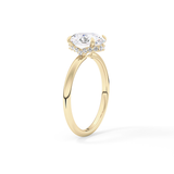 Oval Hidden Halo Lab Grown Diamond Engagement Ring