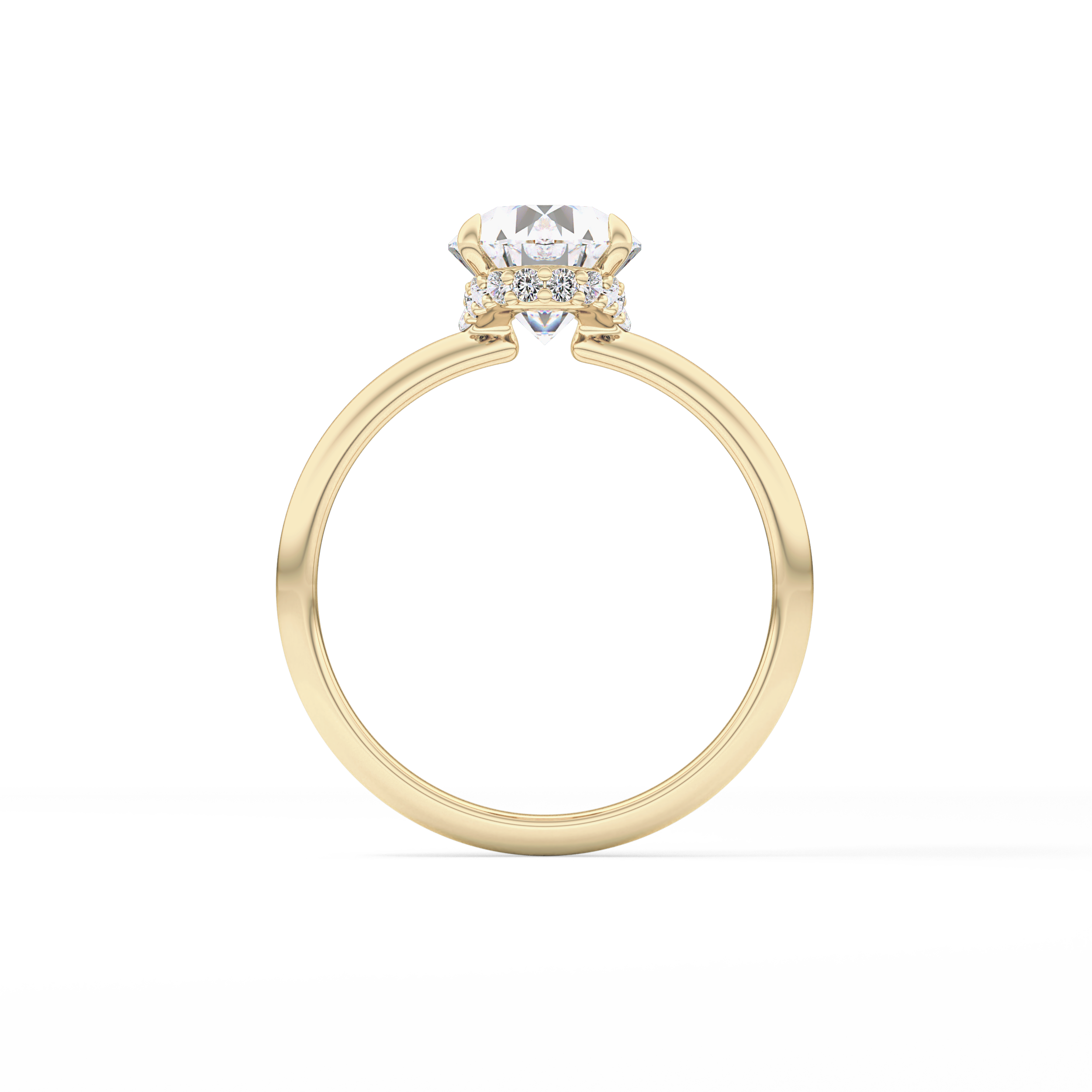 Oval Hidden Halo Lab Grown Diamond Engagement Ring