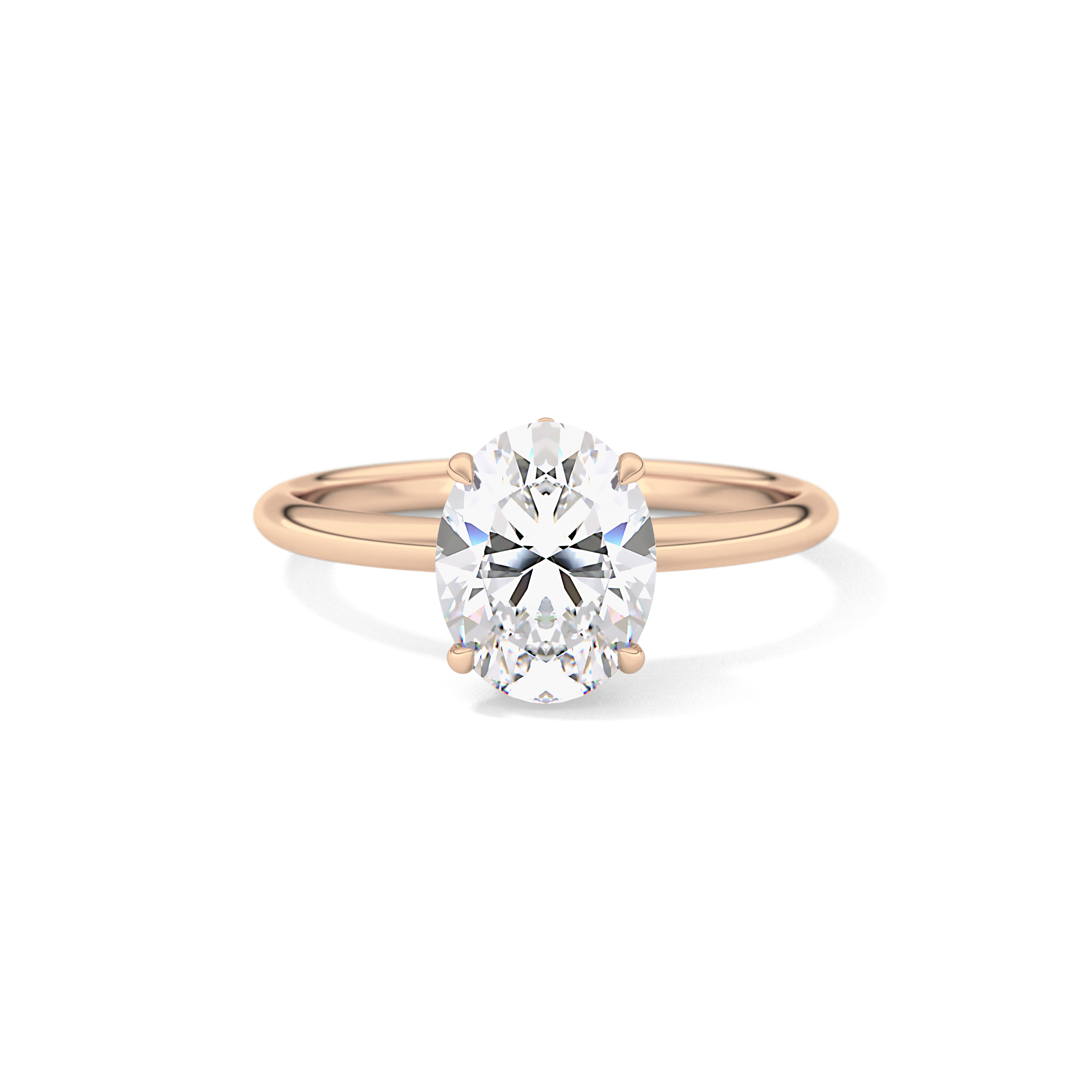 Oval Hidden Halo Lab Grown Diamond Engagement Ring