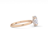 Oval Hidden Halo Lab Grown Diamond Engagement Ring