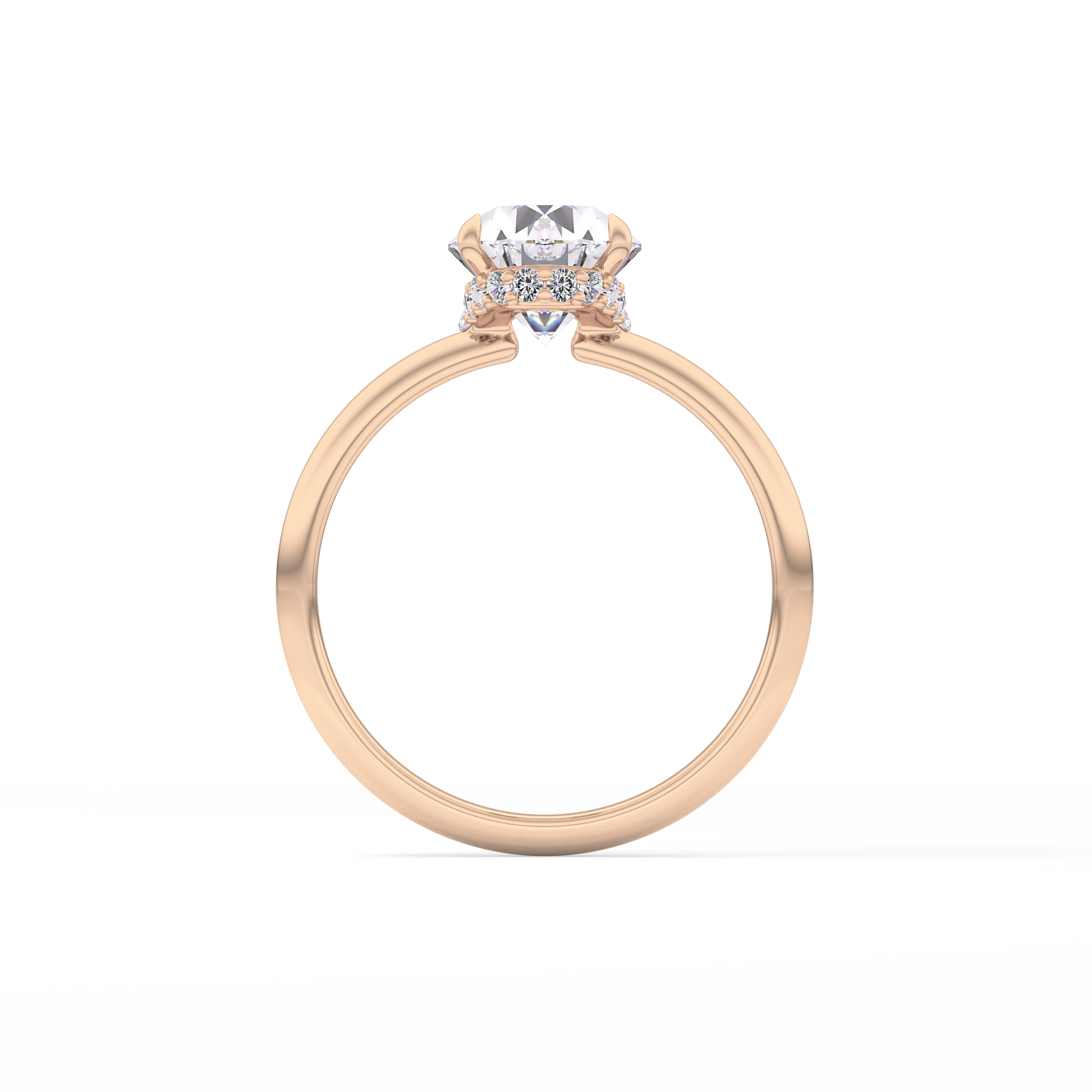 Oval Hidden Halo Lab Grown Diamond Engagement Ring