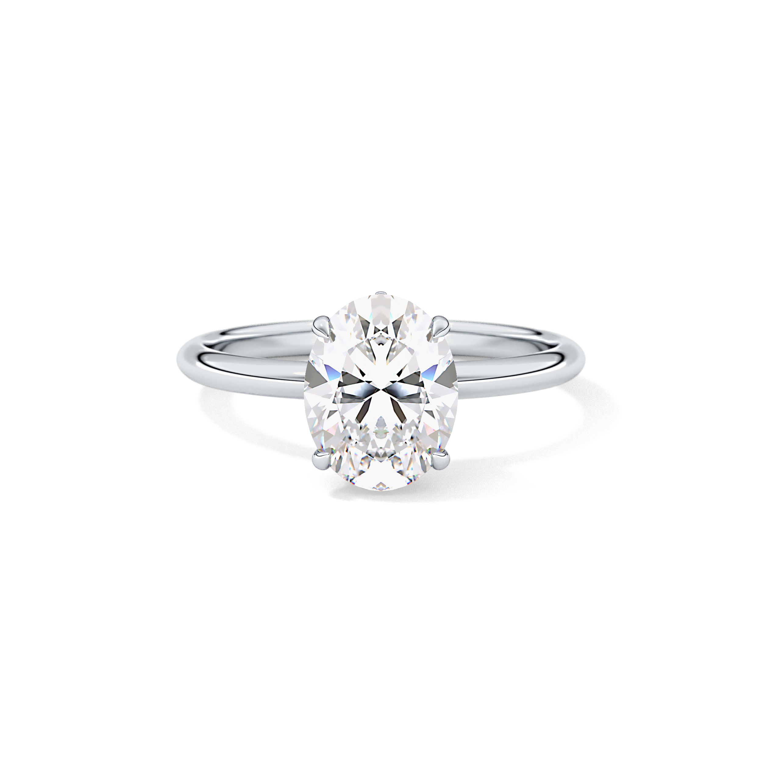 Oval Hidden Halo Lab Grown Diamond Engagement Ring