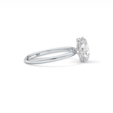 Oval Hidden Halo Lab Grown Diamond Engagement Ring
