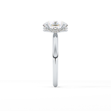 Oval Hidden Halo Lab Grown Diamond Engagement Ring