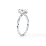 Oval Hidden Halo Lab Grown Diamond Engagement Ring