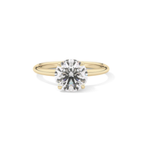 Round Hidden Halo Lab Grown Diamond Engagement Ring