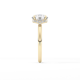 Round Hidden Halo Lab Grown Diamond Engagement Ring