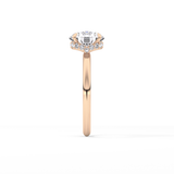 Round Hidden Halo Lab Grown Diamond Engagement Ring