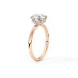 Round Hidden Halo Lab Grown Diamond Engagement Ring