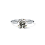 Round Hidden Halo Lab Grown Diamond Engagement Ring